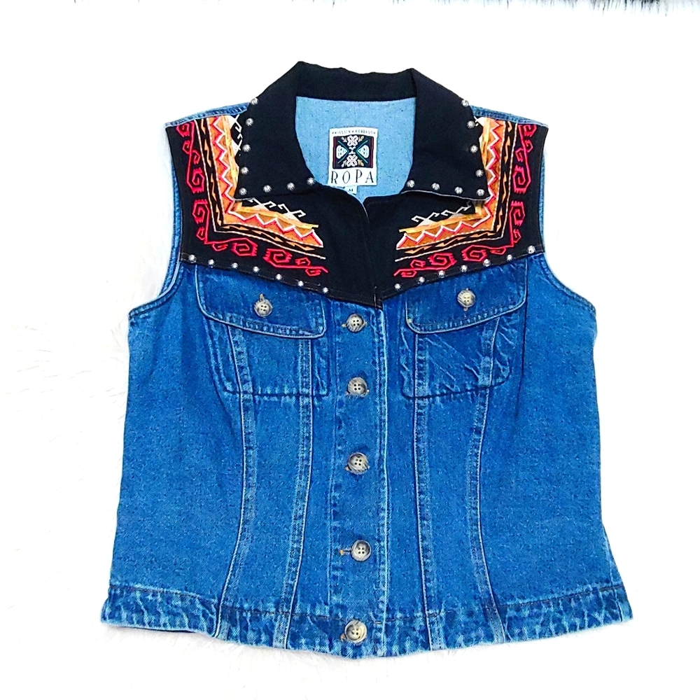 Hairston Roberson Ropa Vintage Denim Vest
